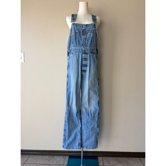 Star co. mid wash bib denim overalls - Picture 2 of 8